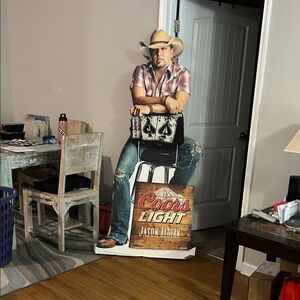 Coors Light Jason Aldean Standee its life size Jason aldean.((please buy this))